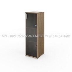 Шкаф средний узкий с стеклянной дверью АРГЕНТУМ, НТ-440.2, 400х445х1280