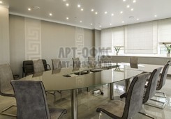 Конференц-стол стеклянный эллипсовидный А_152, 4300х2200х750