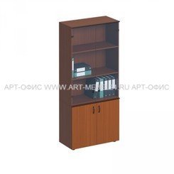 Шкаф для документов высокий с стеклян. дверьми Дин-Р, ДР 983 ОФ, 900х465х1965