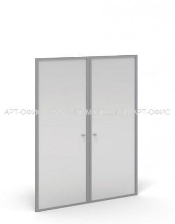 Двери шкафа средние Стекло в алюминиевой раме (комплект) NXT  9520а, 894х20х1360