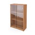 Офисный шкаф-стеллаж АРГО - А-304-1, прозрачные стеклянные двери, 770x370x1220