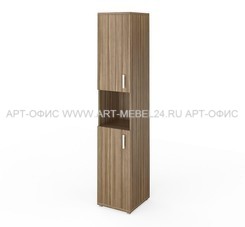 Шкаф высокий узкий с 2мя низкими дверьми АРГЕНТУМ, НТ-540.2, 400х445х2050