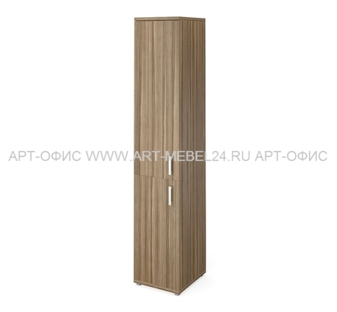 Шкаф высокий узкий с 2мя дверьми АРГЕНТУМ, НТ-540.3, 400х445х2050
