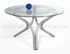 Стеклянный столик Дуэт-6,  d850, h500