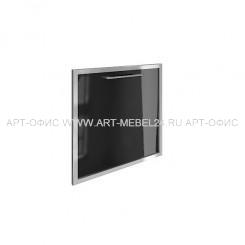 Дверь стекло в рамке черное YALTA, LT-S4R Black Л/Пр, 520х544x22
