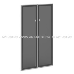 Дверь стеклянная тонированная в алюминиевом профиле VASANTA, V-024, 810х20х1406